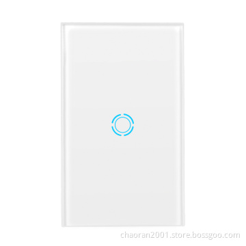Chaoran Amazon Alexa Google Assistant White Touch Switch US Smart Wall Light Switch